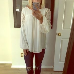 LOFT white blouse